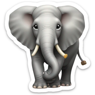 A elephant eating CAVA sticker