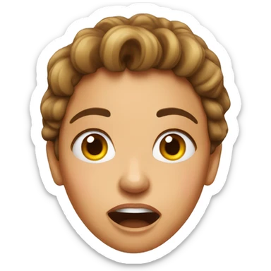 surprised women sticker