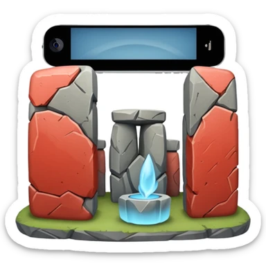 Stone henge emoji in Apple iOS style sticker