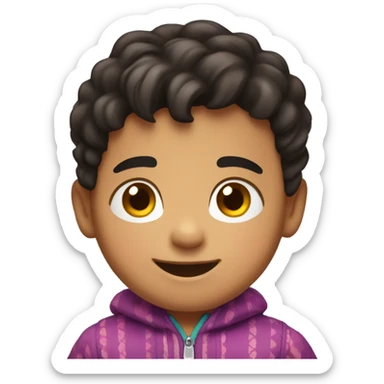 Hispanic toddler boy sticker