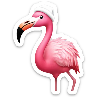 Christmas flamingo  sticker