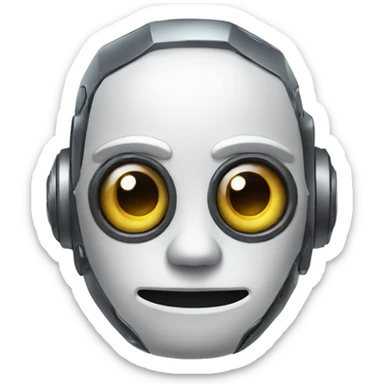 funny AI robot sticker