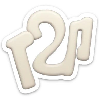 letter R in blue with waving hands sticker