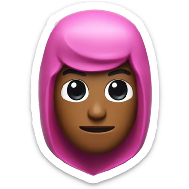 Among us videogame figur in pink sticker