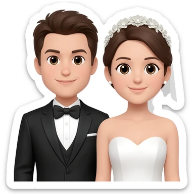 Wedding couple sticker