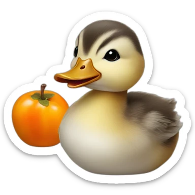 duckling that hates persimmons sticker