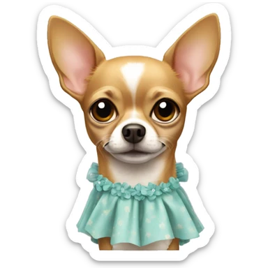 Chihuahua in dress sticker