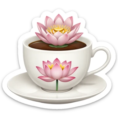 LotusMorning coffee sticker