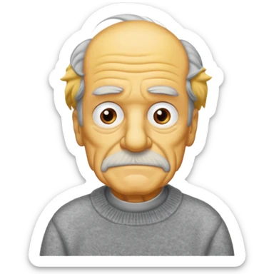 the simpsons, grandpa abe . sticker