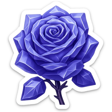 Make the rose made of ice purple in the style of emoji (apple style emojis). Remove the background. sticker