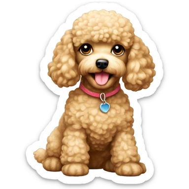 Mini poodle golden sticker