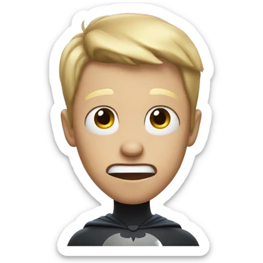 Batman with a shocked face sticker