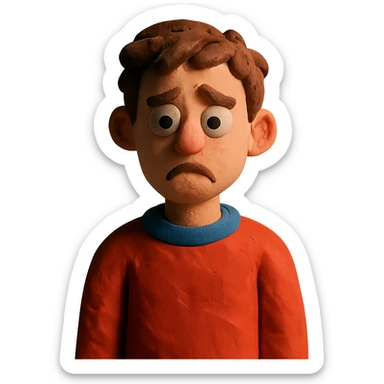 disappointed young man sticker