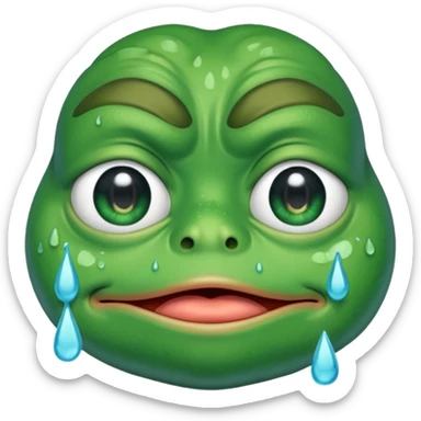 pepe the frog crying alone sticker