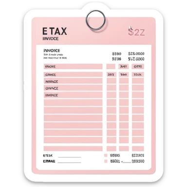 Pale Pink E-Tax Invoice sticker