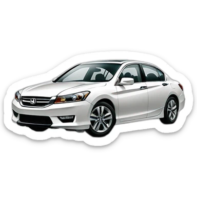 Honda Accord 2013 white sticker