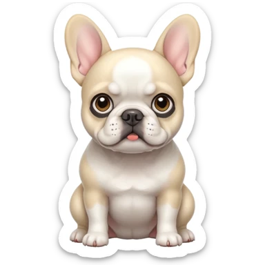 White French bulldog  sticker