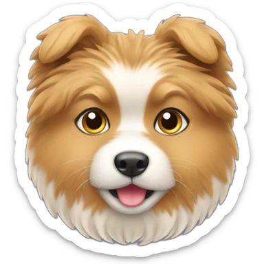 zwergspitz in the farm sticker