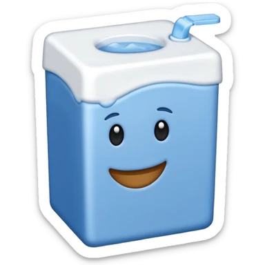 brique de lait bleu  sticker