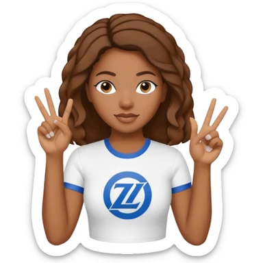 Zeta Phi Beta Sorority black women emoji. Make the logo ZφB sticker