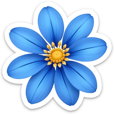Blue flower 
 sticker