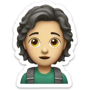 Sad volunteer sticker