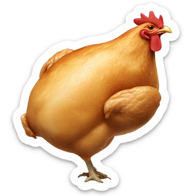 Chicken breast with bazooka  sticker