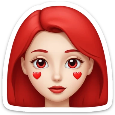 cara con ojos corazón sticker