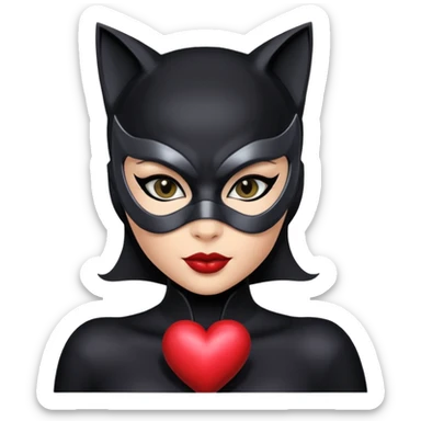 Catwoman sexy máscara manda coraxón sticker