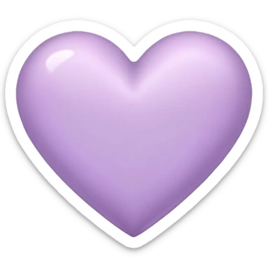 lilac heart sticker