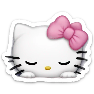 Hello kitty sleeps sticker