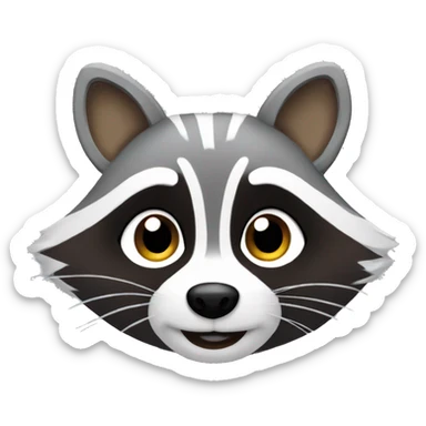 Cute racoon sticker