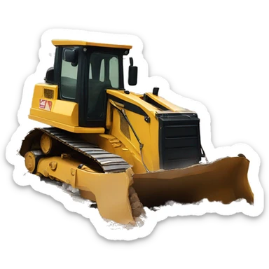 Bulldozer destroy building  sticker