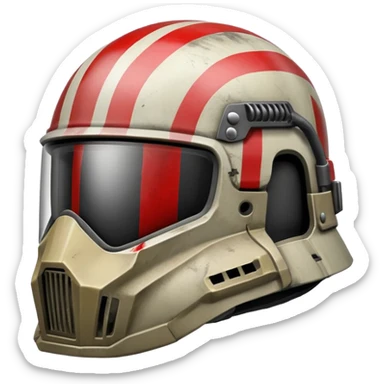 helmet with red stripes inspired by Killa from Escape from Tarkov sticker