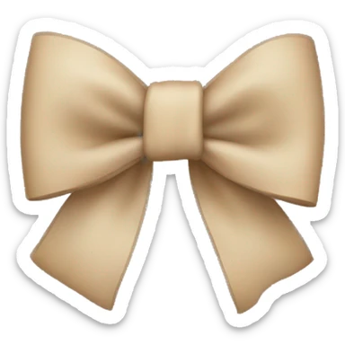 beige plaid bow sticker