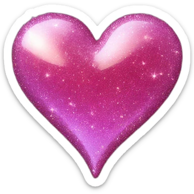 Glitter heart  sticker