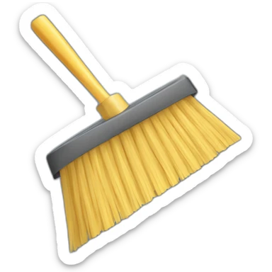 hand broom and dustpan sticker