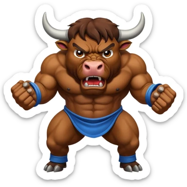 Pissed off bull sticker