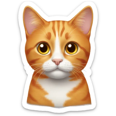 Orange cat with grey eyes sticker