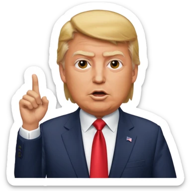 Donald Trump speaking at a rally sticker