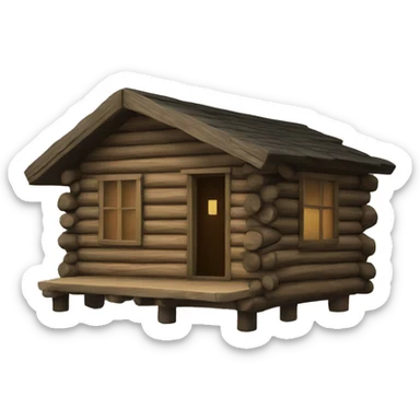 Log cabin sticker