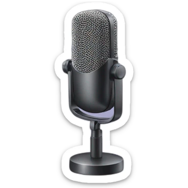 podcast microphone sticker