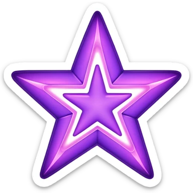 make a purple neon star sticker