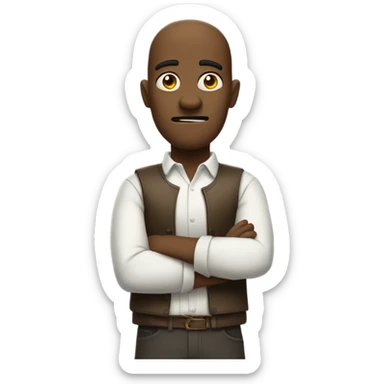 mad crossing arms  sticker