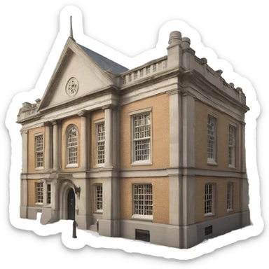 The old town Hall of Great Britain sticker