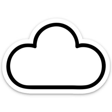 облако 3 выступами sticker