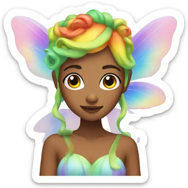 rainbow fairy sticker