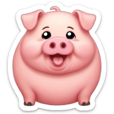 a fat pig sticker