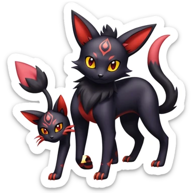Umbreon-Litten-Espeon-Zorua-Torracat-fusion-hybrid full body sticker