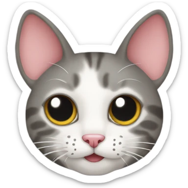 Cat love mouse sticker